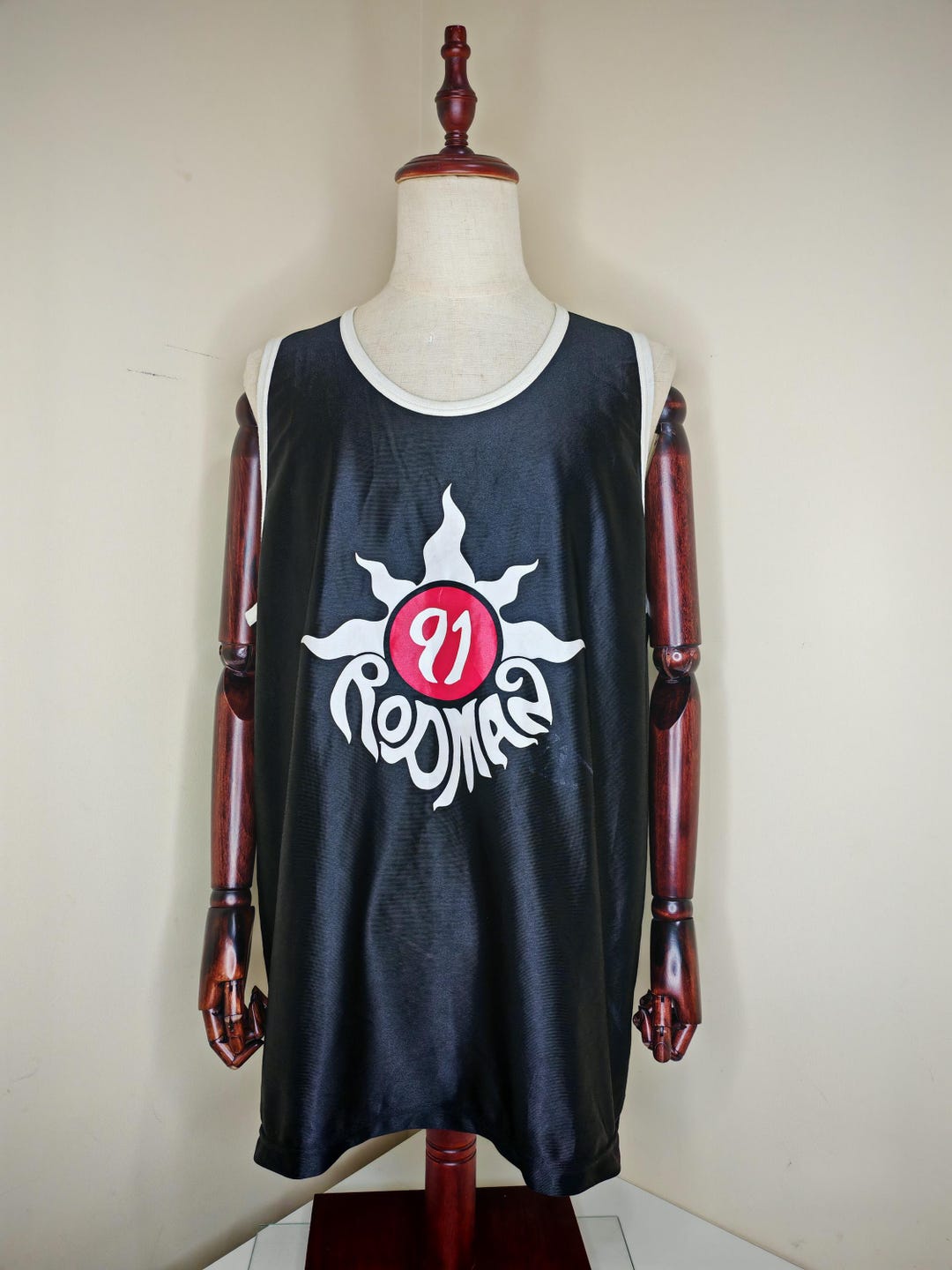 Rare Dennis Rodman X Converse 91 Chicago Bulls Jersey Shirt XL