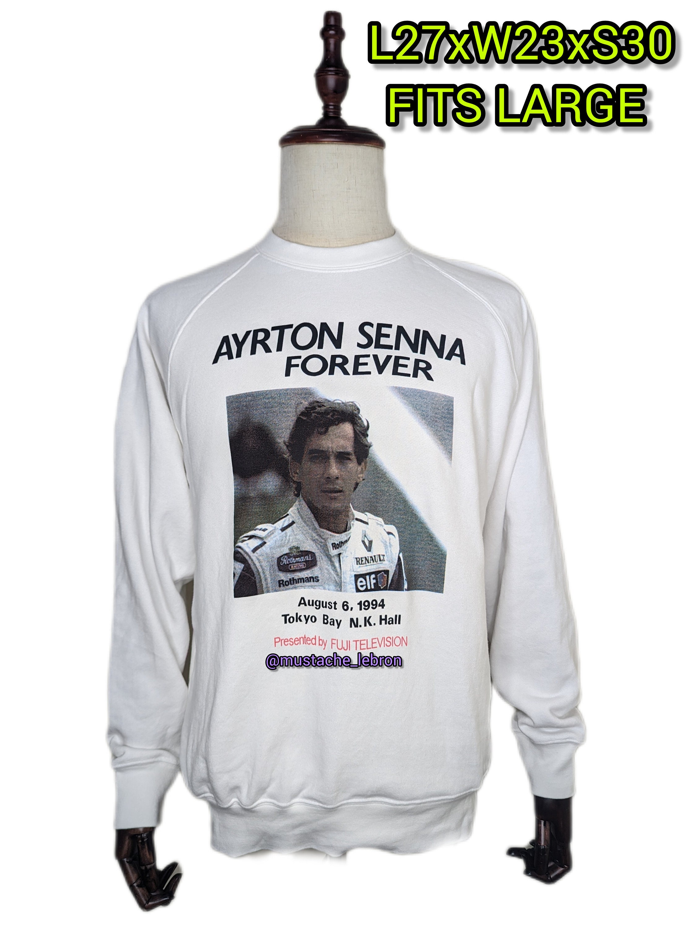 Vintage 90s NWOT Ayrton Senna Forever Documentary Sweatshirt Vintage 90s NWOT Ayrton Senna Forever Documentary Sweatshirt