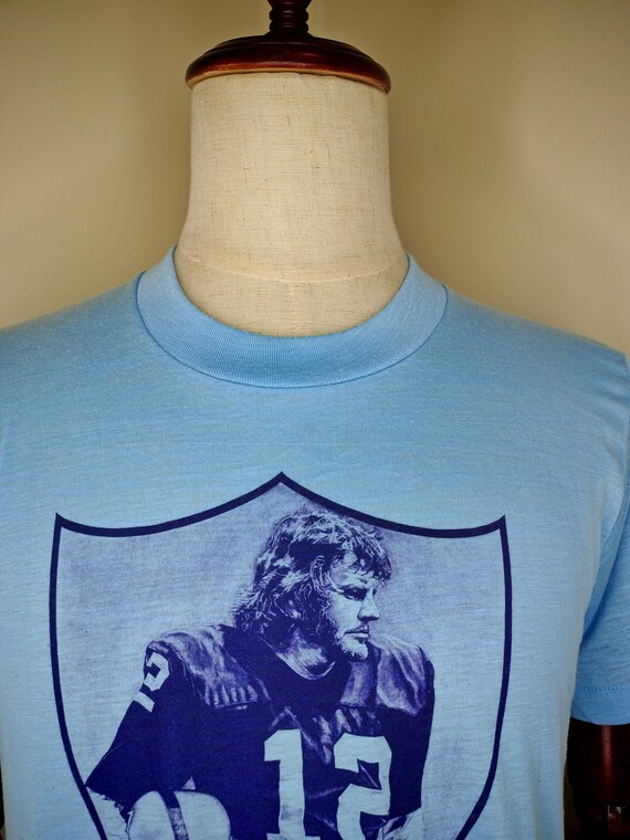 1977 Ken Snake Stabler Oakland Raiders Tee Shirt Los Angeles NFL Hall Of Fame View 4