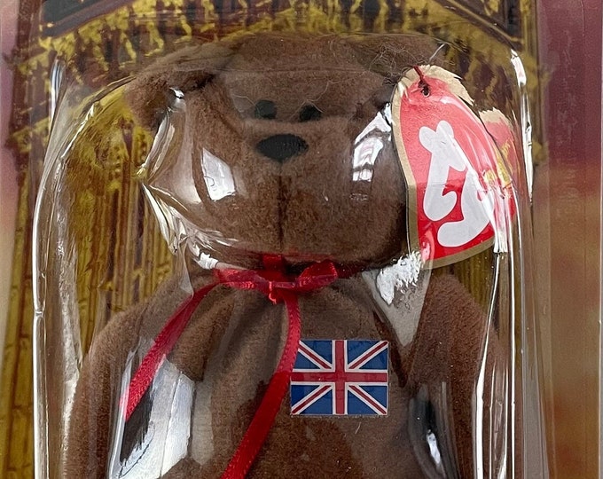 1999 Ty Beanie Baby Britannia Bear 14 Stuffed Animal Etsy