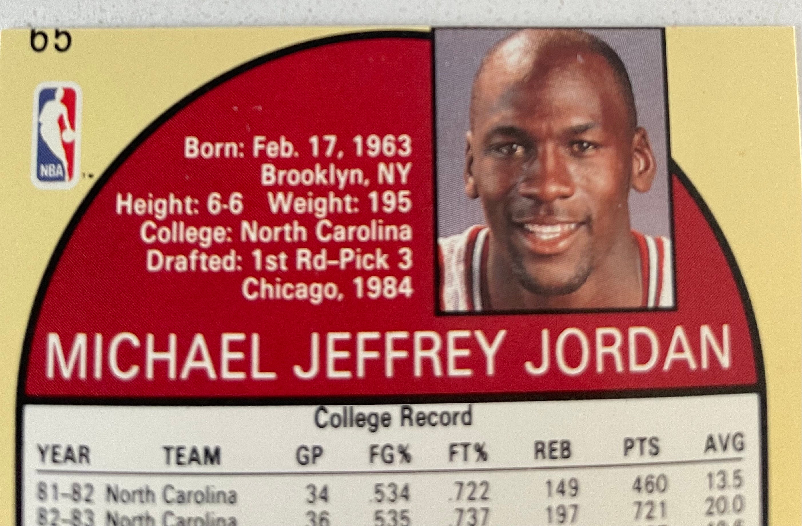 michael jordan bulls card