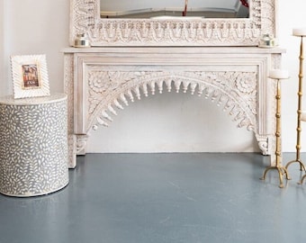 Handgesneden Indiase console: vintage houten haltafel