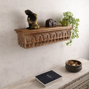 Wall Shelf Hand Carved Indian Wall Shelf For home Vintage hand carved wall shelf Antique shelf Indian Carving for wall decor