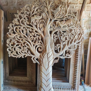 Tree Hand Carved Wooden Tree Wooden Wall Art Wooden Tree for home tree wall decor
