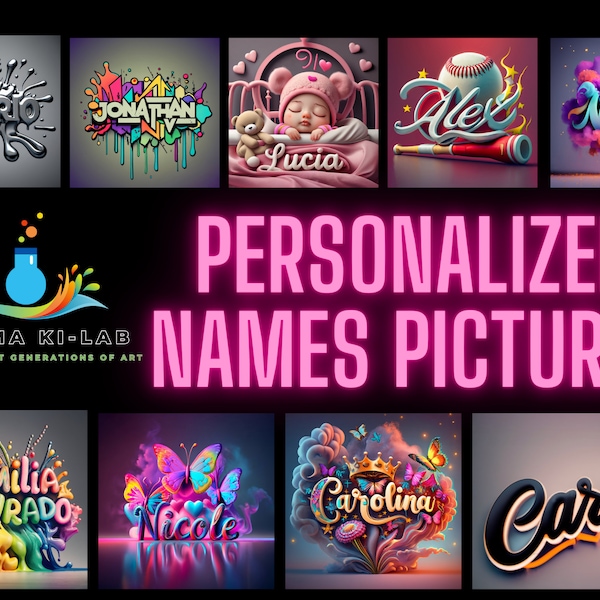 Personalized Name Monogram - Picture Monogram 3D Family Sirname Picutres Birthday, Wedding, Party Logo Personalized Name Monogram - Picture Monogram 3D Family Sirname Picutres Birthday, Wedding, Party Logo