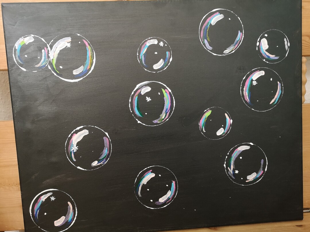 Acrylics Bubbles Painting Etsy