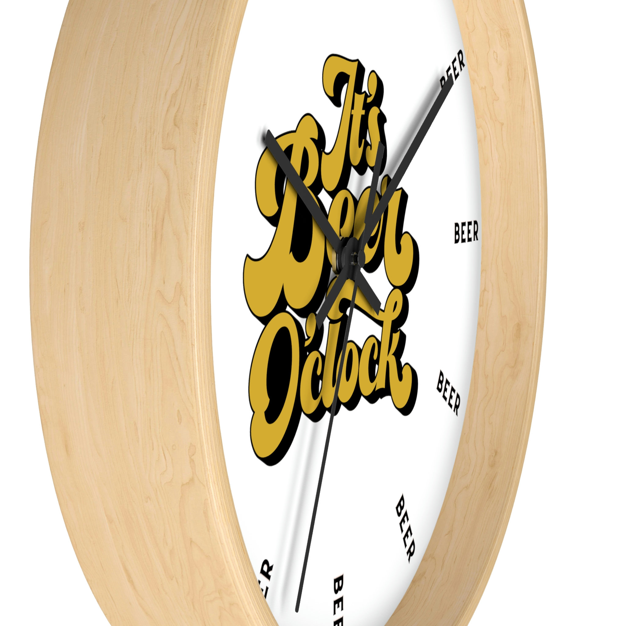 Its Beer O'clock Custom Wall Clock Perfect Gift for Lovers of Beer. Bar