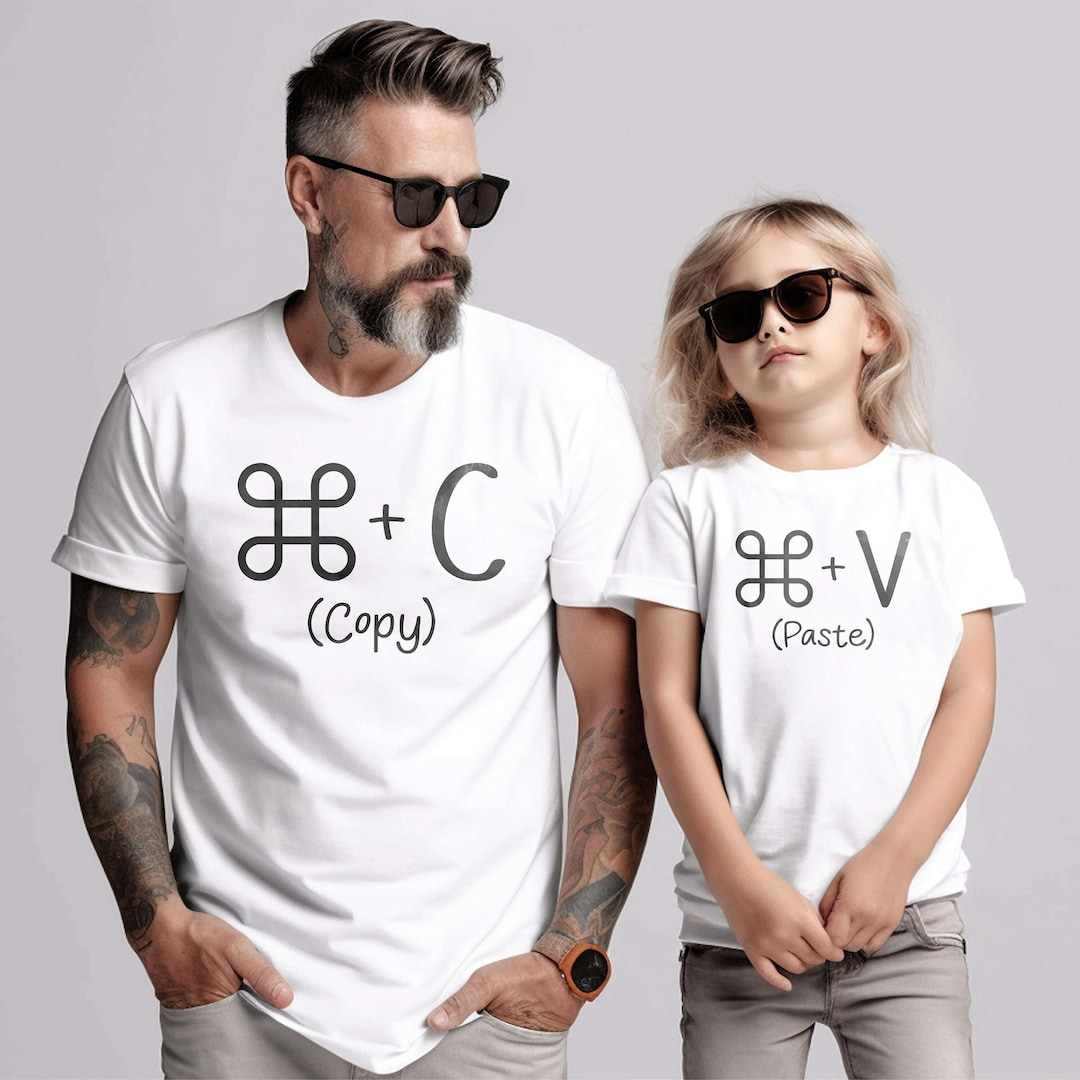 Copy Paste Shirts Funny Dad Tee Matching Dad and Baby Shirt Etsy
