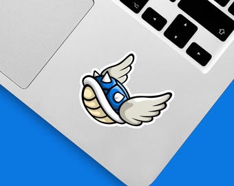 Blue Shell Kiss-Cut Sticker | Mario | Gaming Gift | Gift Idea | Kart