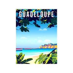Guadeloupe travel poster