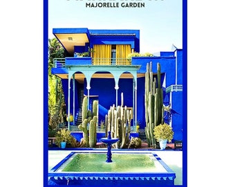 Marrakech Majorelle travel poster