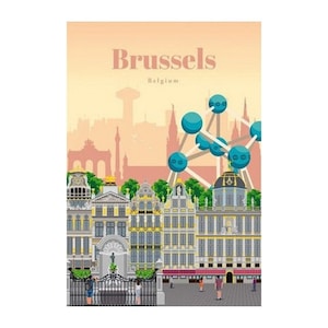 Brussels travel poster