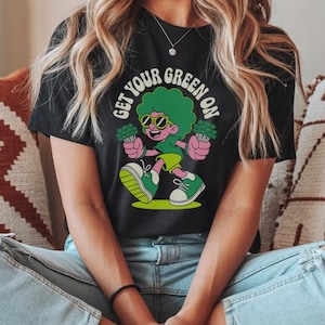 Get Your Green On Microgreens T-Shirt: Fun Vegan Plant Tee