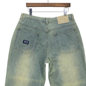 Vintage ENYCE Baggy Jeans: Distressed Denim, Hip Hop Style (W34xL32)