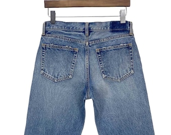 Jeans vintage a vita alta Moussy: denim con lavaggio medio Y2K anni 2000, taglia 27