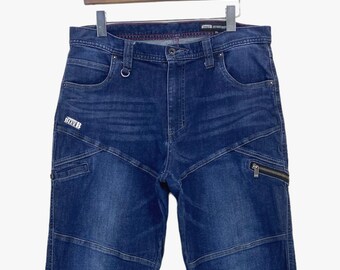 90s Vintage B Jeans: Baggy Hip Hop Denim, Wide Leg (W34xL30.5)