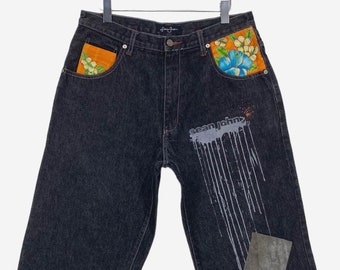 ショーンジョンバギージーンズデニムヒップホップW34 SEAN JOHN B系 超BIGサイズ50 極太バギー Sean John ショーンジョン デニム