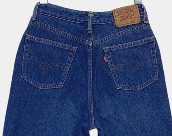 90s Levi's 626 Mom Jeans: Dark Wash Denim, High Waist, Tapered Leg (W24 L29)