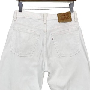 Levi&#39;s 510 Jeans Vintage 90&#39;s White Wash Denim Tapered Straight Leg Jeans Made in USA size 29 W29 L30