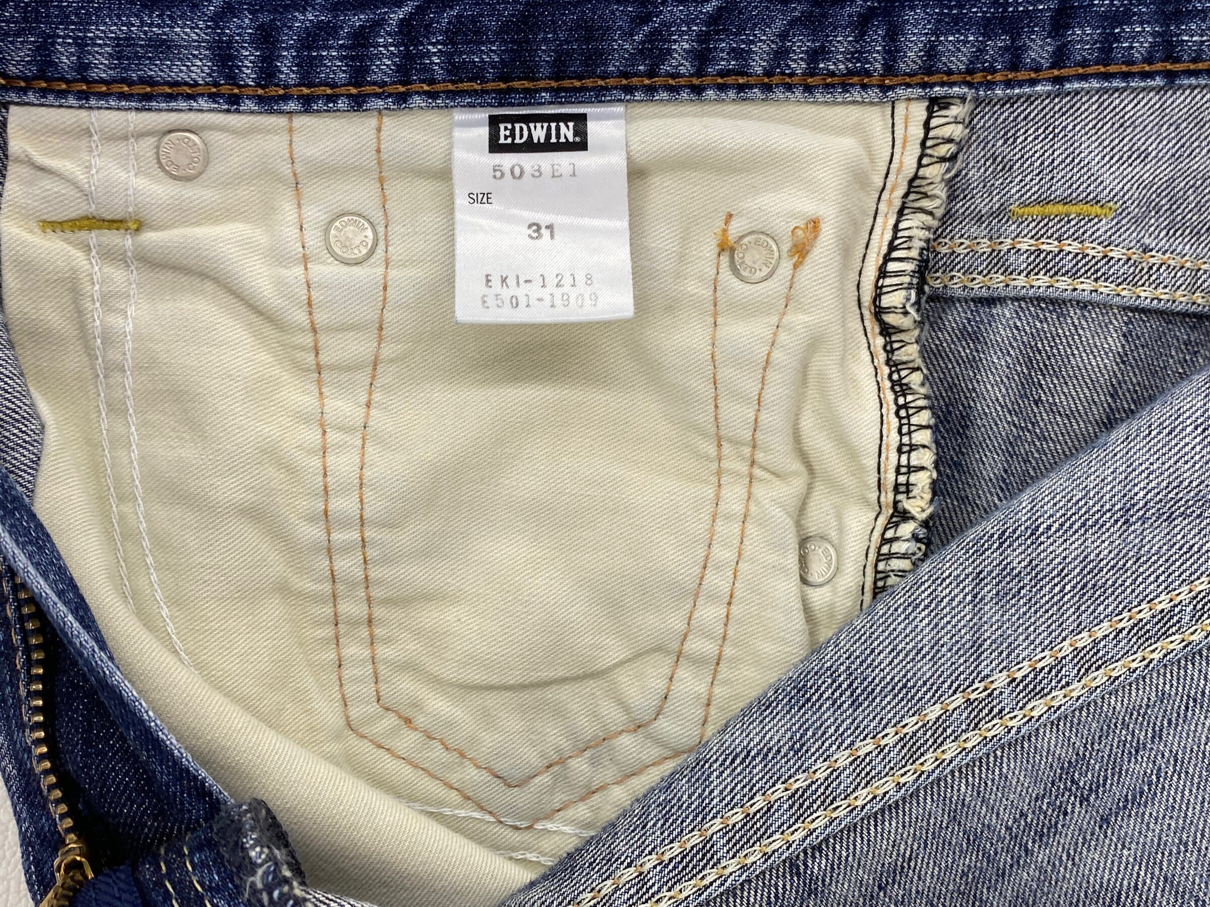 エドウィン EDWIN EDS03 Regular Straight W36 Edwin Jeans Regular Straight One Wash AOR03 - Mildblend