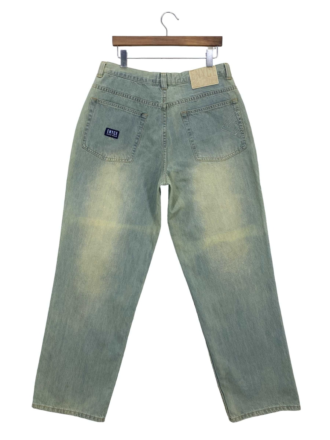 Vintage ENYCE Baggy Jeans: Distressed Denim, Hip Hop Style