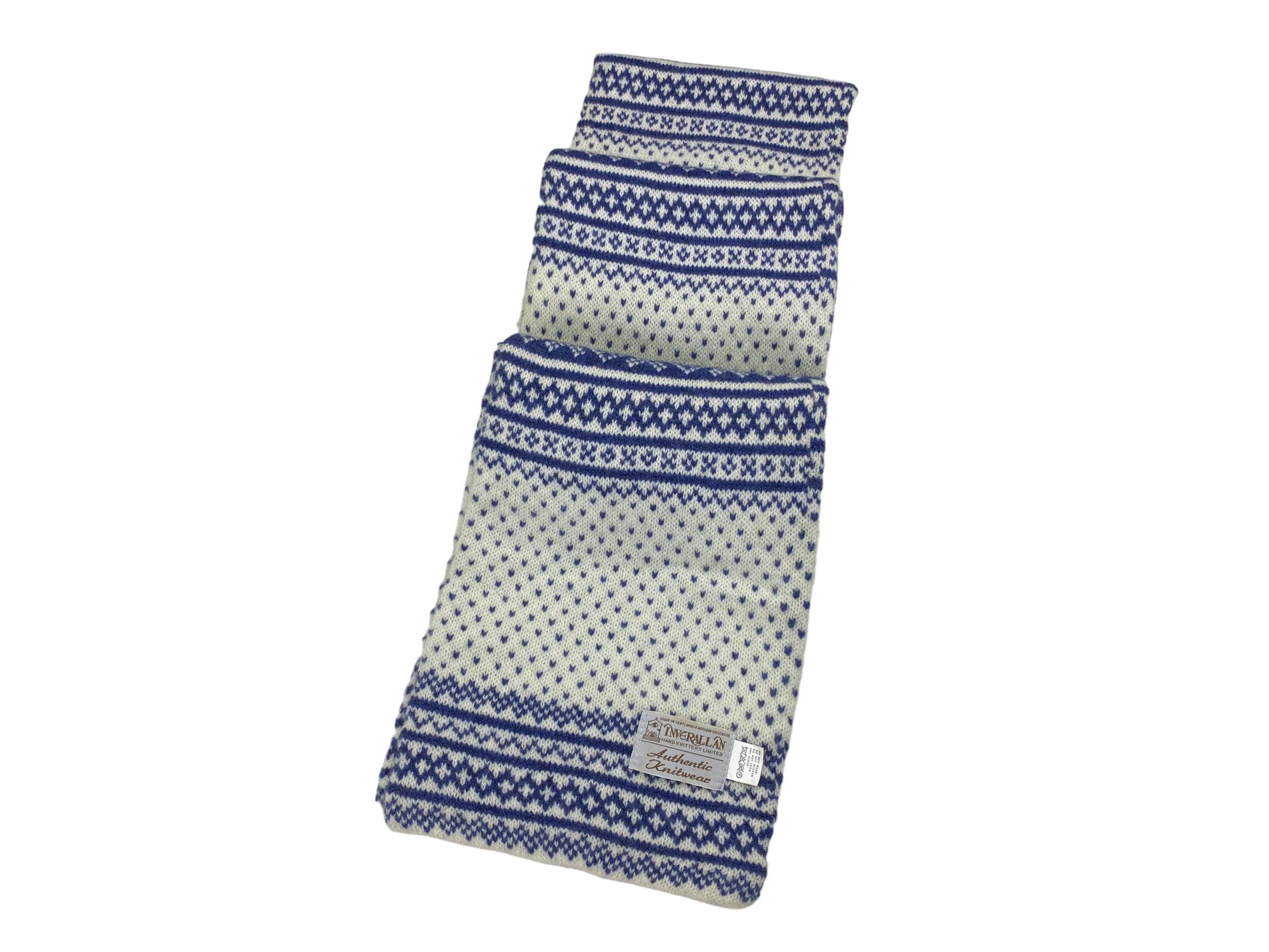 Inverallan Scarf Hand Knitters Pure Wool Vintage Scarves
