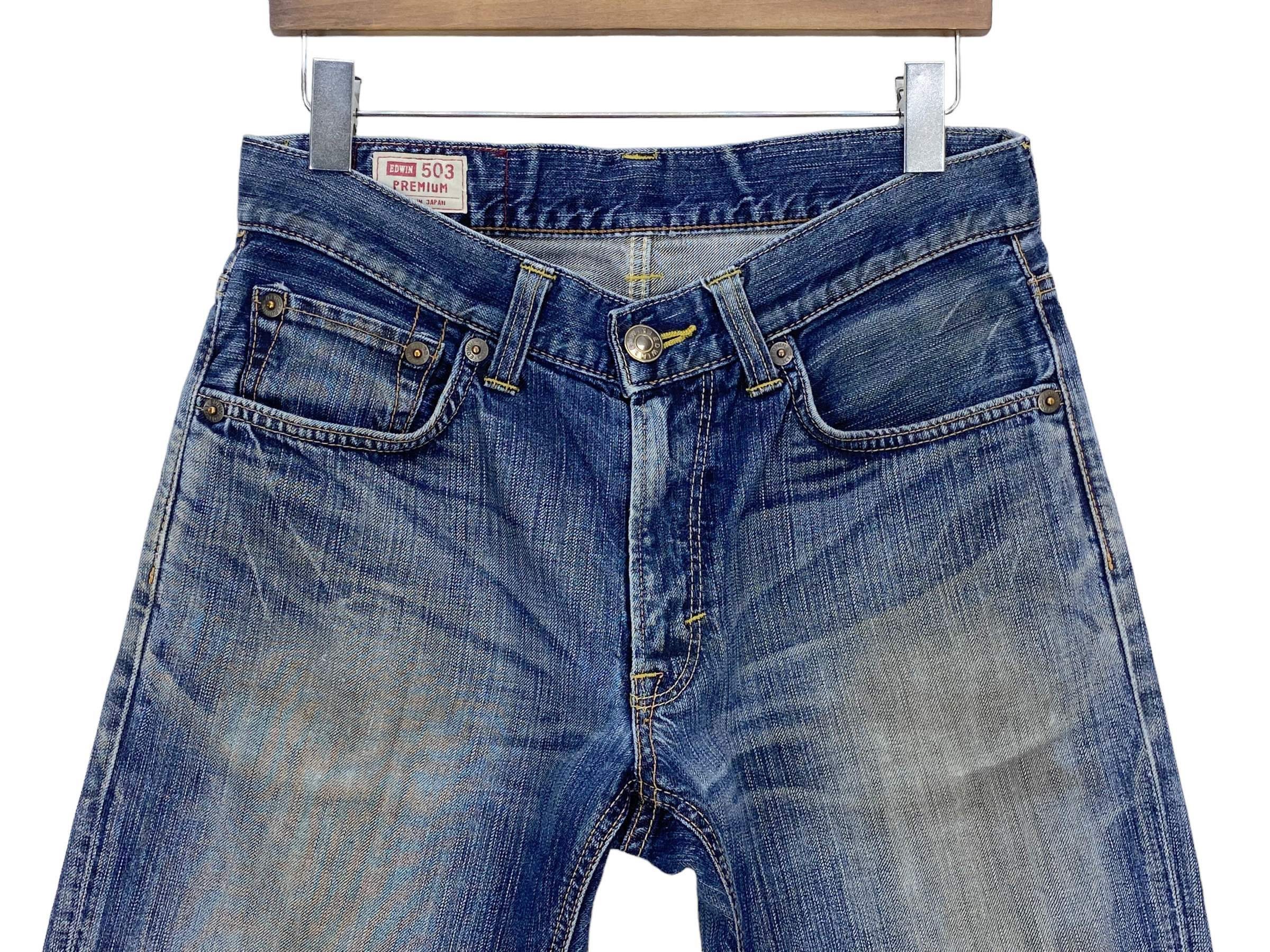 EDWIN503 ヴィンテージ Jeansy Edwin, rozmiar W30xL28, vintage Edwin 503, proste