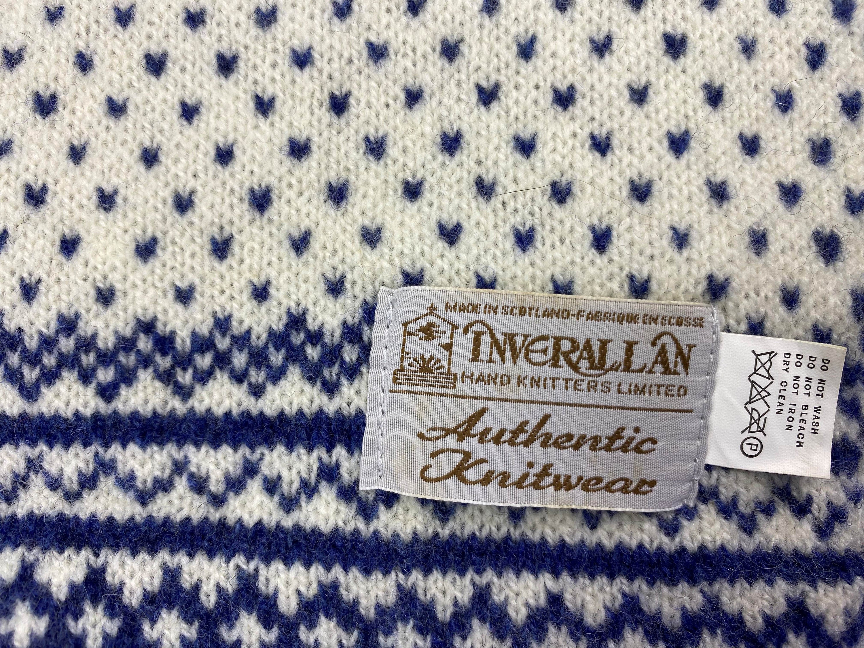 Inverallan Scarf Hand Knitters Pure Wool Vintage Scarves