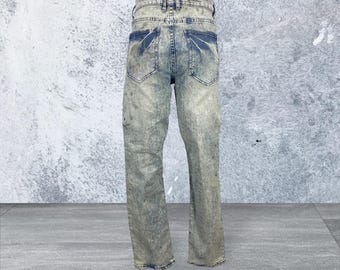 ショーン・ジョン 刺繍入りバギージーンズ - ヒップホップ