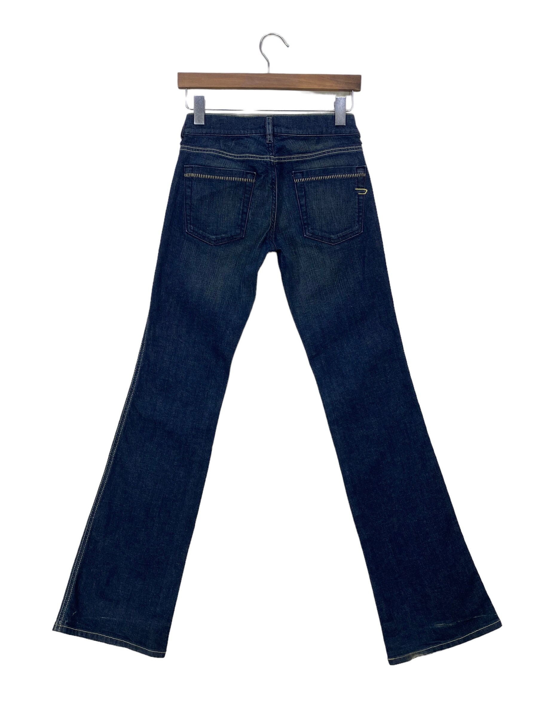 ディーゼル フレア デニム ジーンズ - ダメージ加工コットンパンツ