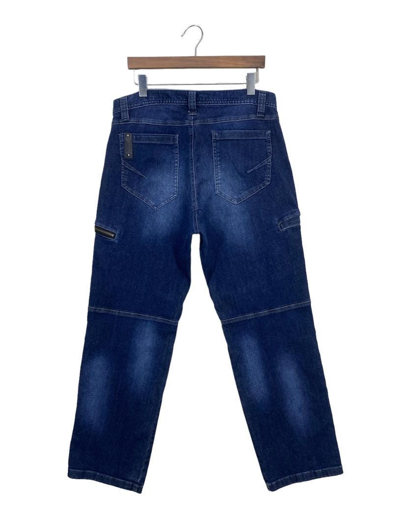90s Vintage B Jeans - Baggy Blue Hip Hop Denim, Oversized