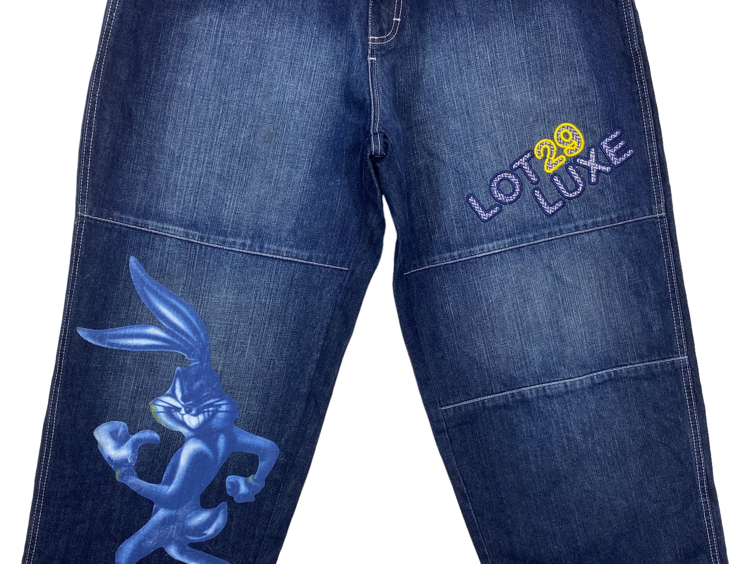 Luxe Jeans Size 38 W38x33 Luxe 29 Baggy Bug Bunny Pants Hip Luxe Jeans Size 38 W38x33 Luxe 29 Baggy Bug Bunny Pants Hip