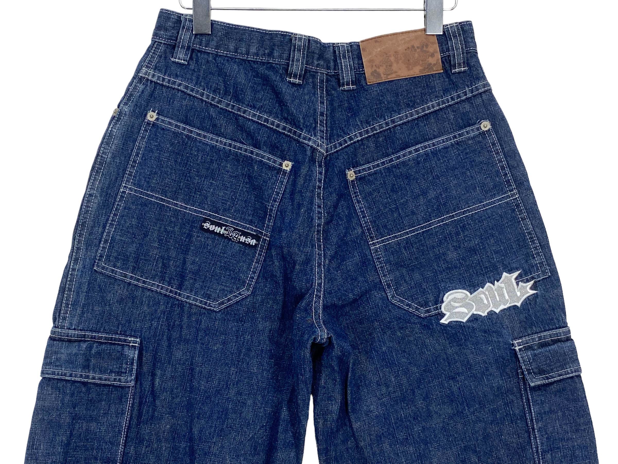 【最終値下】bluelea Original embroidery pants HOXIJIA Women High Waisted Wide Leg Denim Pants Y2K