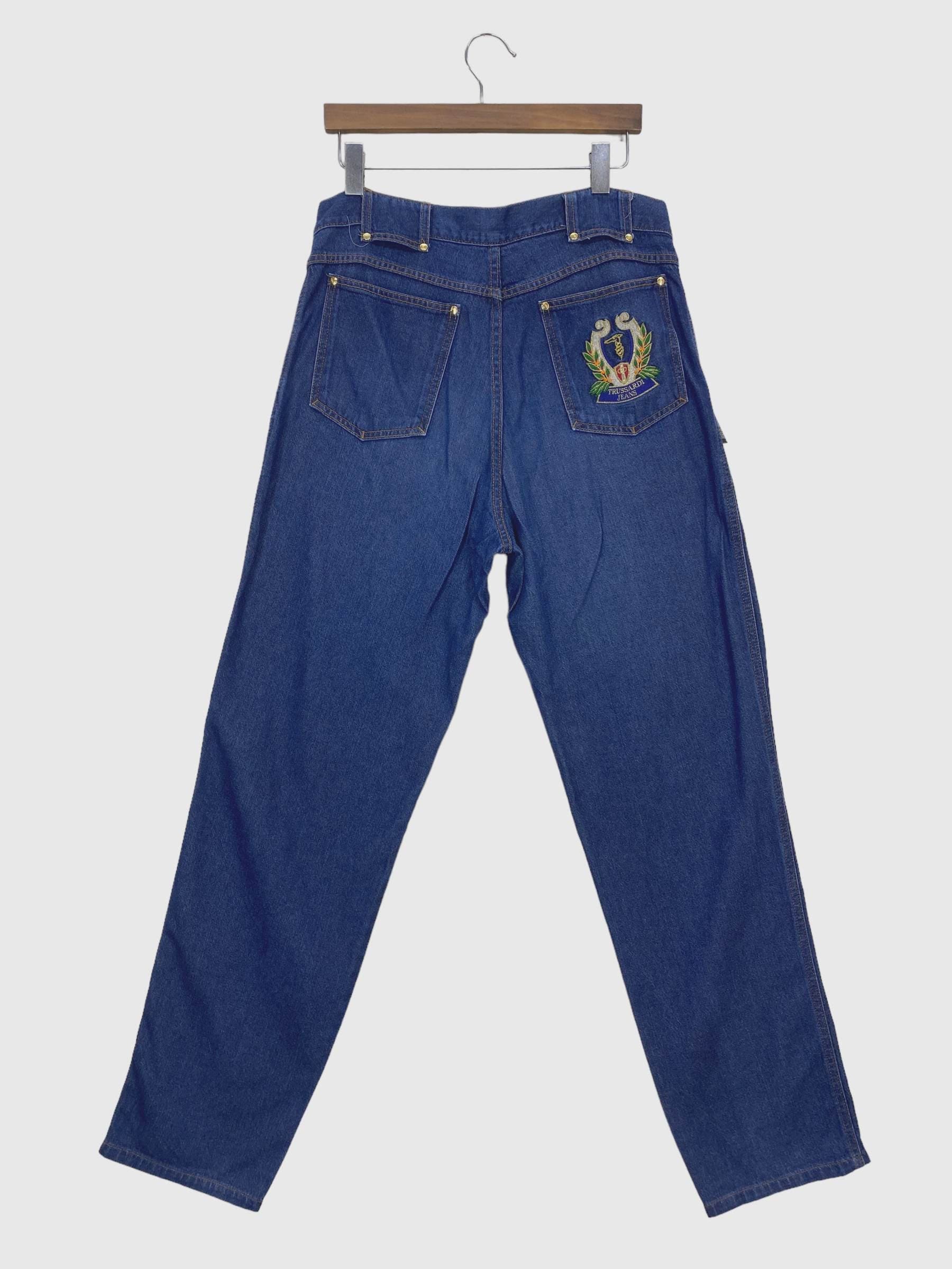 ヴィンテージ トラサルディ ジーンズ：アシッドウォッシュデニム、W34