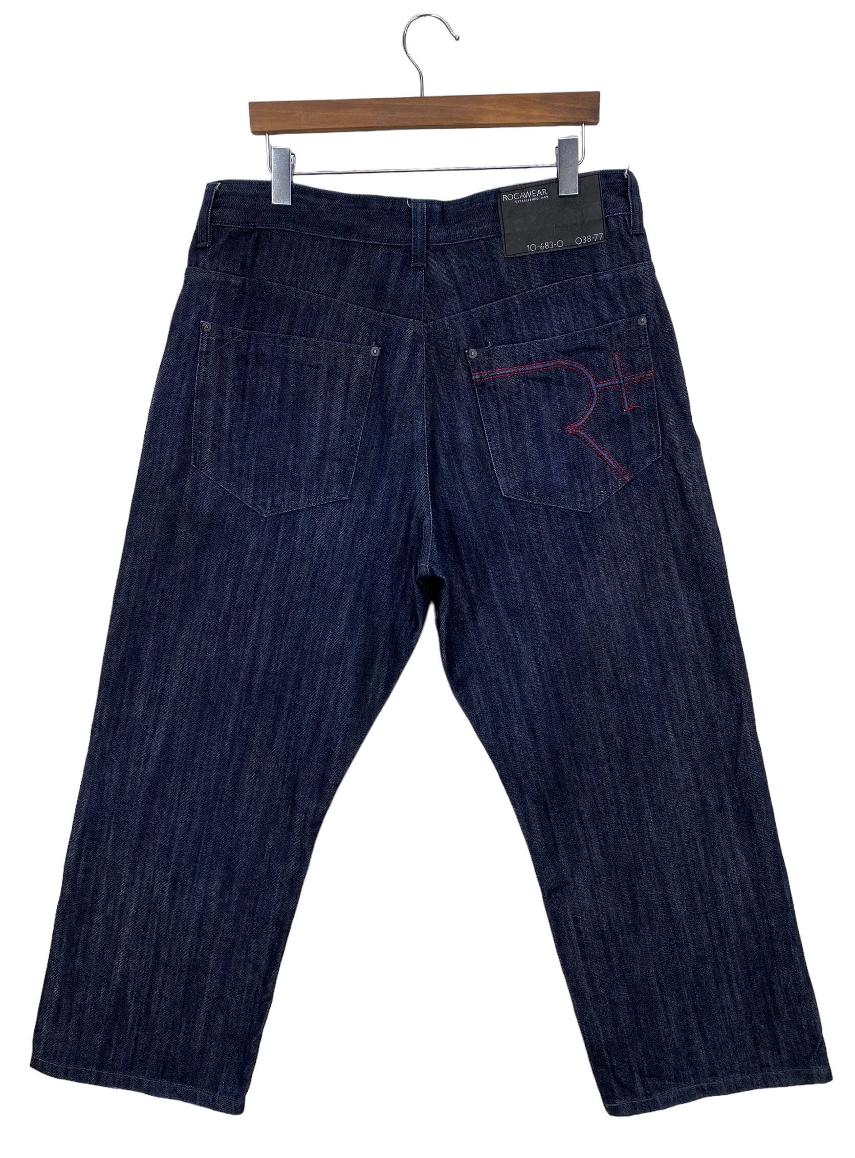 Rocawear Jeans Baggy Vintage Embroided Logo Hip Hop Jay-z Rocawear Jeans Baggy Vintage Embroided Logo Hip Hop Jay-z