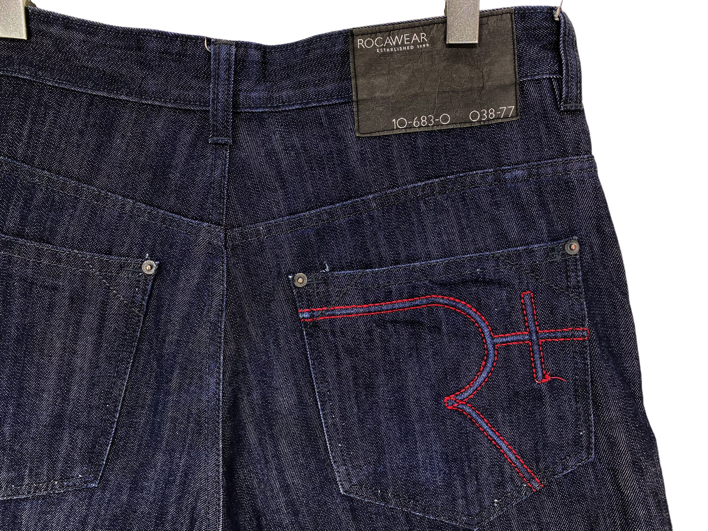 Rocawear Jeans Baggy Vintage Embroided Logo Hip Hop Jay-z Rocawear Jeans Baggy Vintage Embroided Logo Hip Hop Jay-z