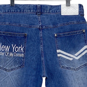 Karl Kani Jeans Size 35 W35xL12 Karl Kani Short Denim Jeans Karl Kani Hip Hop Skateboards Jeans Baggy Pants
