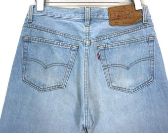 Vintage 90s Levi's 501 Jeans: Light Wash Denim, Straight Leg