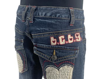 BCBG Bootcut Jeans: Distressed Flare Denim, Size 26
