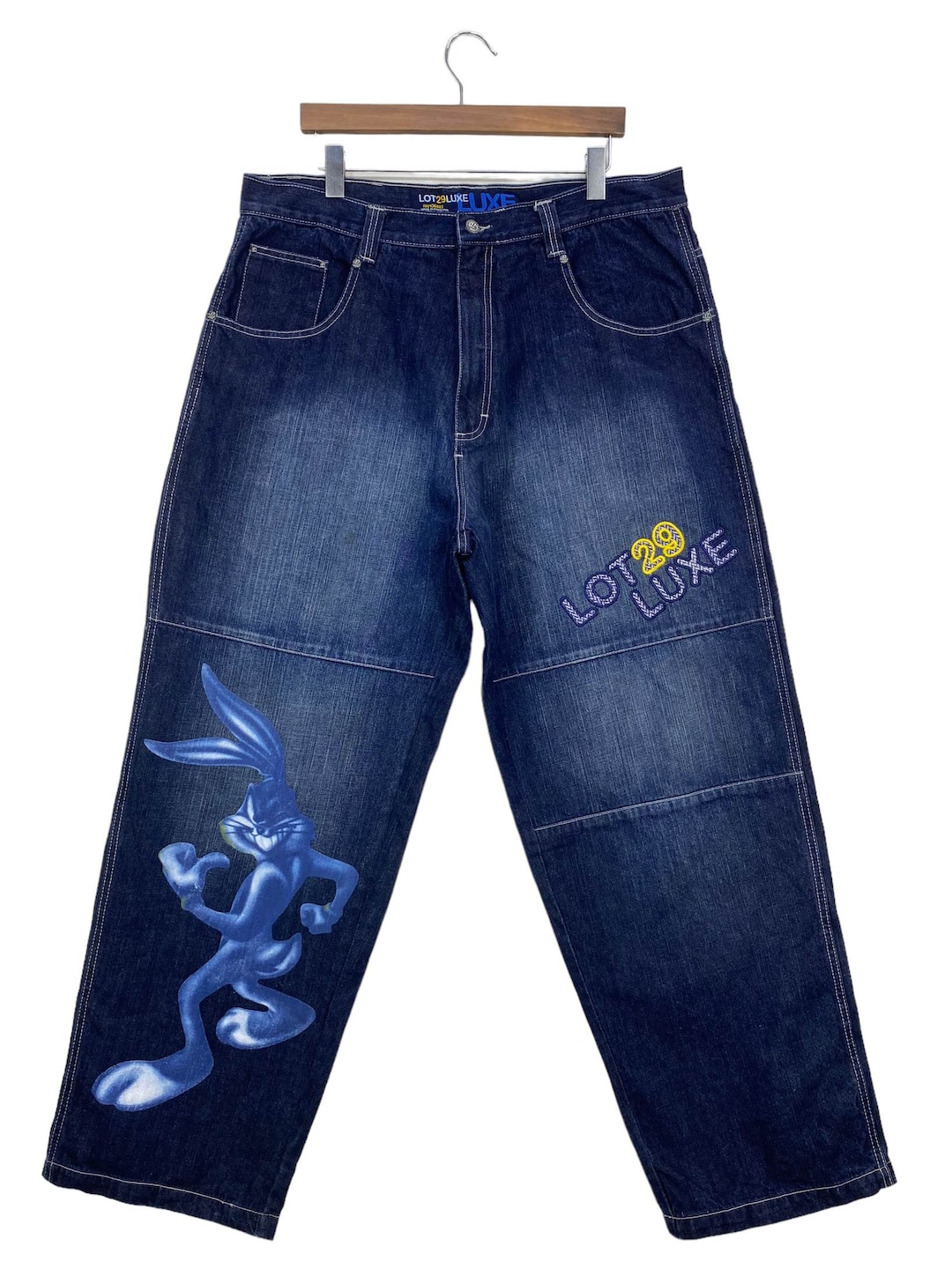 Luxe Jeans Size 38 W38x33 Luxe 29 Baggy Bug Bunny Pants Hip Luxe Jeans Size 38 W38x33 Luxe 29 Baggy Bug Bunny Pants Hip