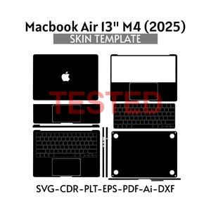 Macbook Air 13-inch M4 2025-skinsjabloon | svg, dxf, ai, plt, cdr | Cricut, silhouet | sticker, vector