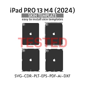 iPad Pro 13 M4 2024 Skin-sjabloon | svg, dxf, ai, plt, cdr | Cricut, silhouet | sticker, vector