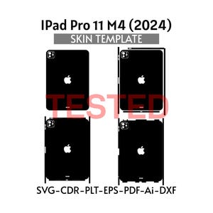 iPad Pro 11 M4 2024 Skin Template | svg,dxf,ai,plt,cdr | Cricut, Scherenschnitt | Abziehbild, Vektor