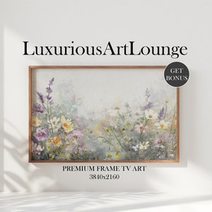 Samsung Frame TV Art | Spring Wildflower Field #3 | Country Flowers Art | Warm Tone Wildflowers Art | Digital Download Frame TV Art