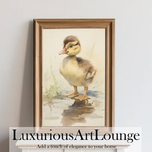 Woodland Baby Mallard Duck Animal Print #4 | Nursery Decor | PRINTABLE Art | Nursery Wall Art | Forest Animal Babies | Baby Room Art Decor