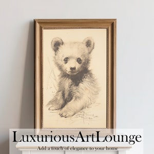 Woodland Baby Bear Cub Animal Print #2 | Nursery Decor | PRINTABLE Art | Nursery Wall Art | Forest Animal Babies | Baby Room Art Baby Decor
