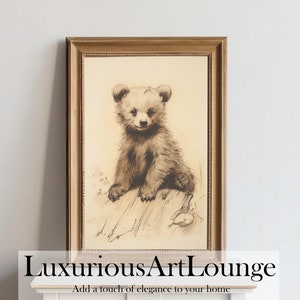 Woodland Baby Bear Cub Animal Print #3 | Nursery Decor | PRINTABLE Art | Nursery Wall Art | Forest Animal Babies | Baby Room Art Baby Decor