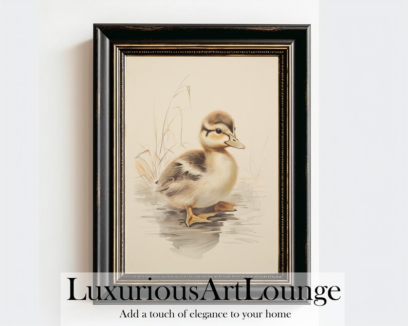 Woodland Baby Mallard Duck Animal Print 2 Nursery Decor PRINTABLE Art ...