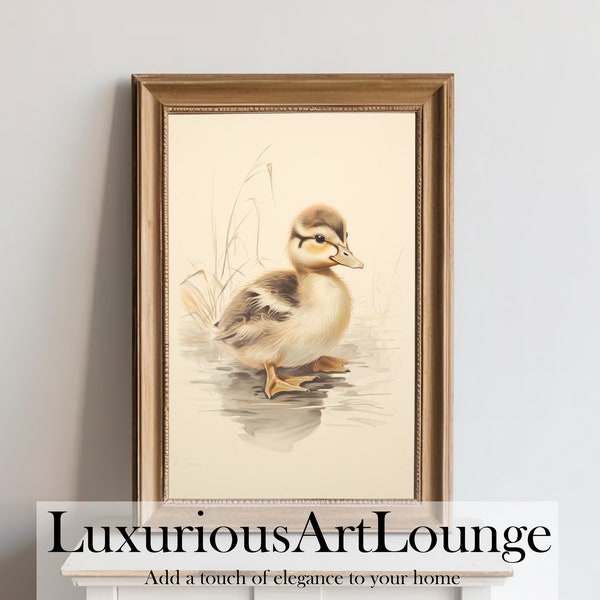 Woodland Baby Mallard Duck Animal Print #2 | Nursery Decor | PRINTABLE Art | Nursery Wall Art | Forest Animal Babies | Baby Room Art Decor