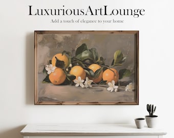 Country Kitchen Wall Art | Rustic Decor | Oranges Still Life Print | PRINTABLE Digital Wall Art | Kitchen Art Print | Farmhouse Print